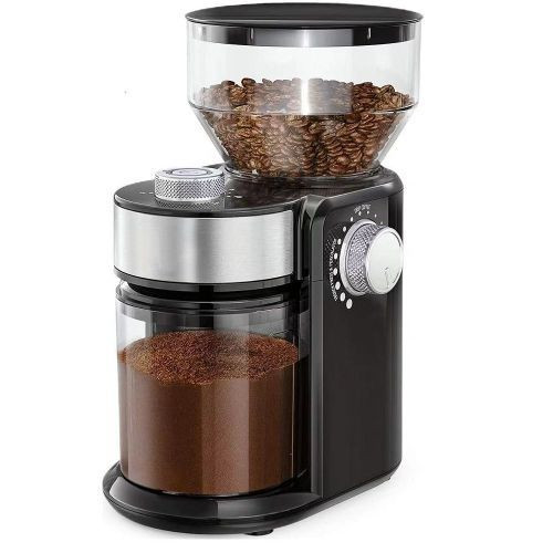 Electric Coffee Grinder 2.0, Adjustable Burr Mill with 16 Precise Grind Setting for 2-14 Cup, Black