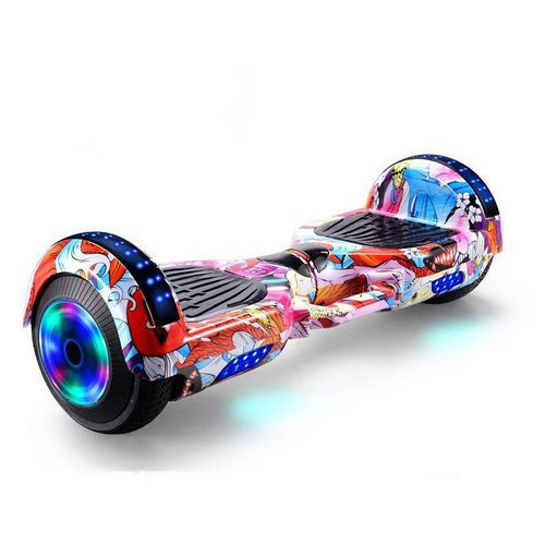 6.5 inch Self Balancing Electric Scooter Hoverboard Skateboard Smart 2 Wheel Ice & Fire With Wireless Speaker Playing Music & Led Wheels Flashing Lights- Multicolor