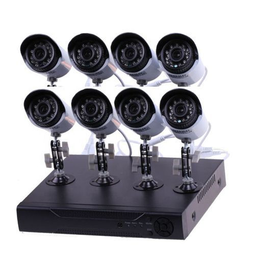 AHD 8-Channel Home Recording CCTV Security System With Internet And 5G Viewing- Black&White