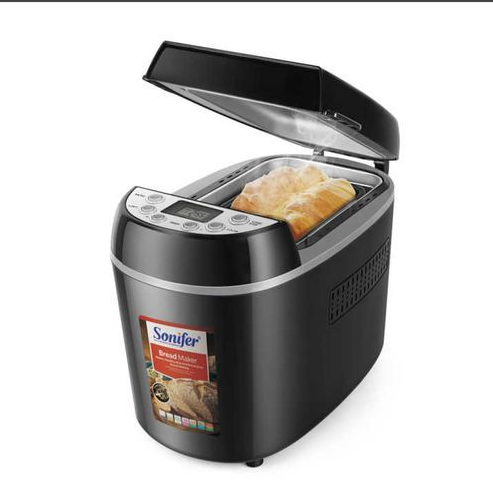 Sonifer Automatic Electric Programmable Digital Bread Maker Machine, Black.