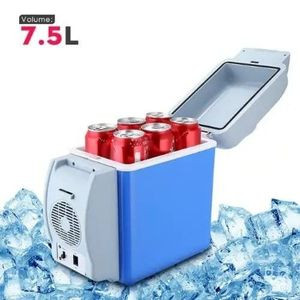 Portable Car Cooling and Warming Refrigerator, 7.5L,Blue.