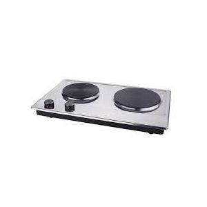 Dsp Electric Stove Double Burner Hot Plate Coil - Silver