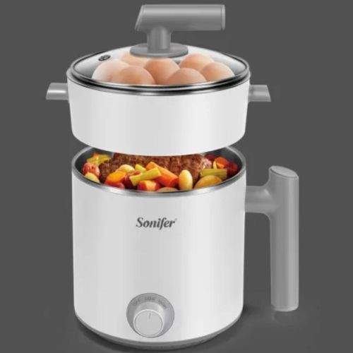 Sonifer Slow Mini Kitchen Multi functional Electric cooker Boiler Steamer- Multi-colours.