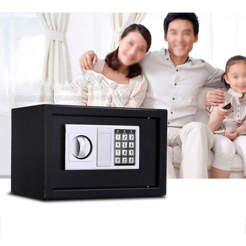 23 cm by 17 cm Digital Electronic Safe Box T-17 Number & Key Lock or Unlock Security Safes Mini Electronic Password Deposit Box with Keypad for Office Hotel Business Jewelry Cash Money Valuables Stora