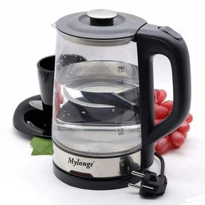 Mylong 2.2 Litre Glass Electric Milk Water Boiling Kettle- Clear .