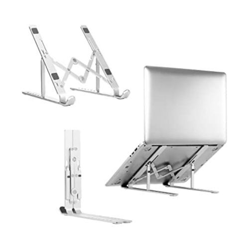 7 Level Adjustable Portable Laptop Stand - Silver