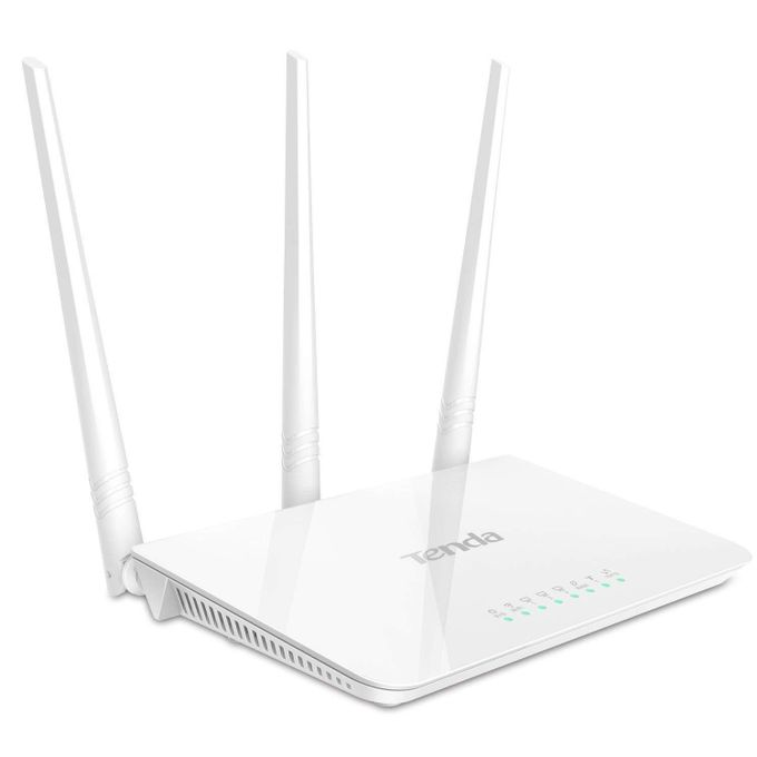 tenda F3 300Mbps Wi-Fi Router, Easy Setup, WPS Button, Parental Control, Bandwidth Control, Wi-Fi Schedule, with 3 * 5dBi High Power External Antennas (for Streaming Music, Uploading Photos, Video Cha