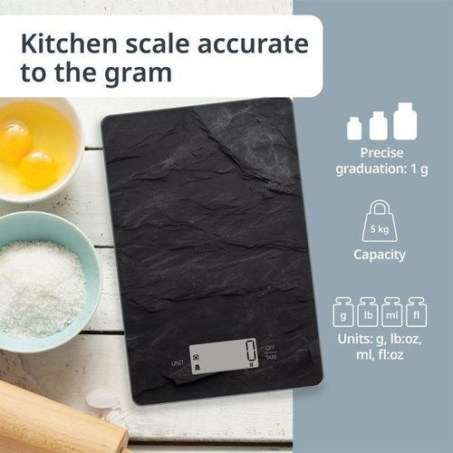 RAF Digital Weighing Kitchen Scales USB Charging Lightweight Multi Function Tempered Glass Platform Maximum Load 15kg 1g Precision Compact design Weighing Scale For Home Kitchen Cooking Baking -Multic