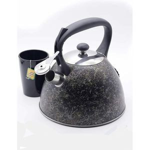 3 Litres Whistling Tea Boiling Kettle - Black