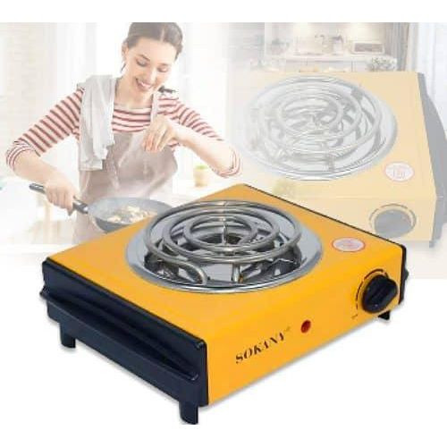 Sokany Single Portable Electric Stove High Quality Hot Plate Electric Cooking- Yellow