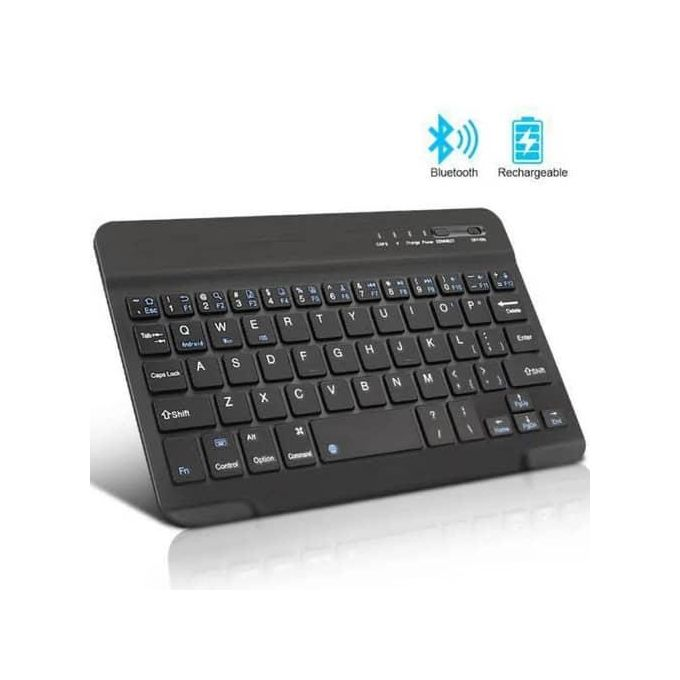 Idino Portable Key Slim Wireless Wi-Fi Rechargeable Bluetooth Keyboard With Integrated Commands Ergonomic Scissor Structure Rechargeable Portable Keyboard, Auto Sleep Mode Tablet Keyboard with Multipl