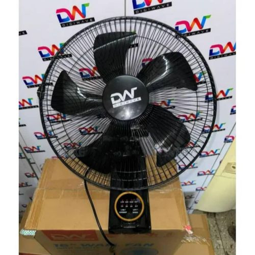 Digiwave DWWF4001 16 Inch Wall Fan 5 Blade Wing 3 Speed Control With Ultra Quiet Motor, Oscillating Function, 120 Pcs Line Grill For Home, Office, Dorms, Gyms And Grow Tents