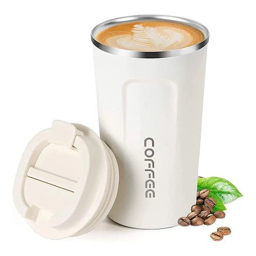 Steel Vacuum Insulated Coffee Cup Double Walled Car Travel Mug With Leak Proof Lid Reusable Thermal Cup For Hot Cold Tea Drinks -Multicolor