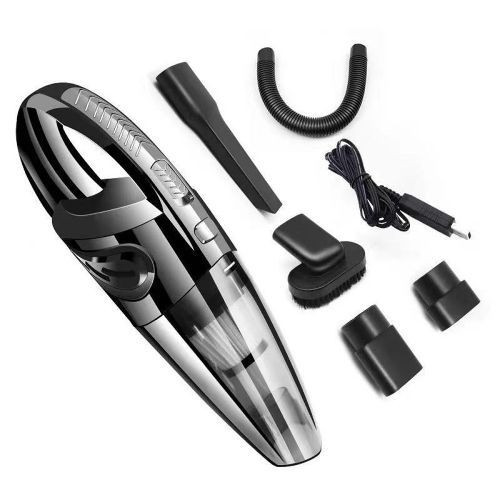 Portable Auto Home, Car Vacuum Cleaner Dust Busters , Hand Vacuum Cordless Rechargeable Low Noise Wet and Dry Use -Black.