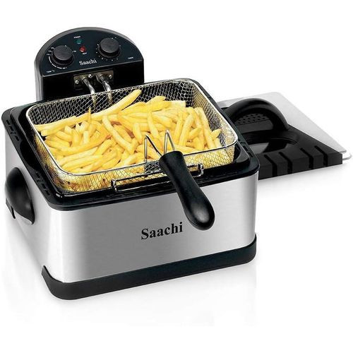 Saachi Deep Fryer, 6 Litre With Frying Busket For Chips Chicken And Fish- Silver