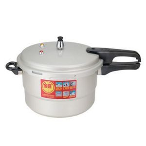 22CM 5L Aluminum Pressure Cooker With Steamer - Silver