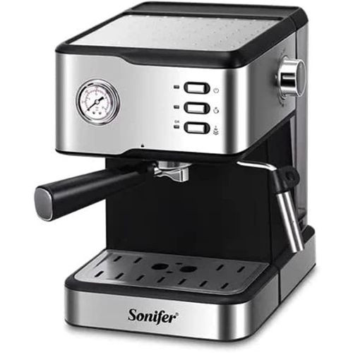 Sonifer Household 20 Bar High Pressure Pump Automatic Cappuccino Milk Frother Espresso Coffee Maker - Silver