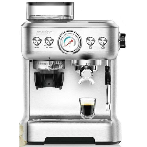 Maier 20 Bar Pump Steam Coffee, Espresso And Cappuccino Maker Machine With Self-cleaning Function-Silver