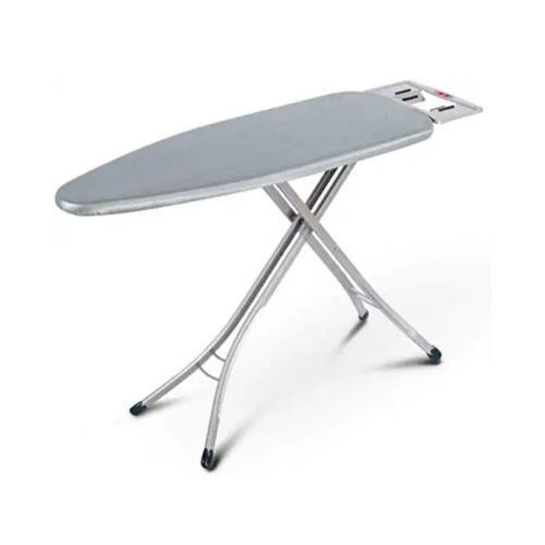 Foldable Ironing Board With Aluminum Stands-Grey 48 by 15 Inches