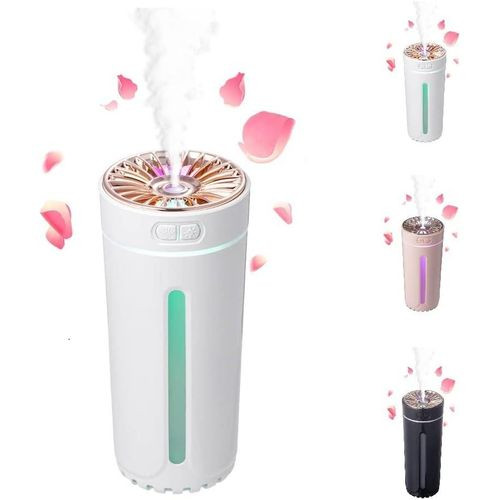 Portable Mug Humidifier with LED Night Light for The Office Bedroom Cordless Humidifiers Air Humidifier for Baby Cool Mist with Night Light Waterless Auto-Off 300ml