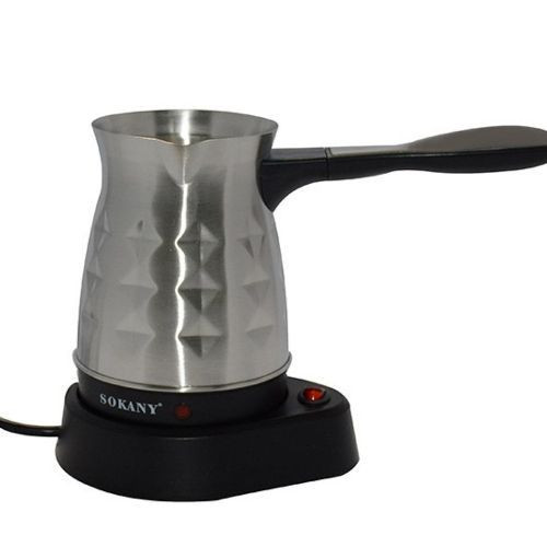 Sokany 0.5L Coffee Maker Machine Stainless Steel Electrical Kettle Pot, Silver.