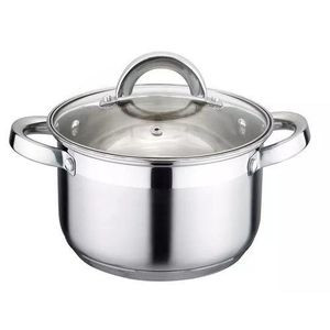 Kaisa Villa 3.9Litres Stainless Steel Saucepans Cookware Pot- Silver