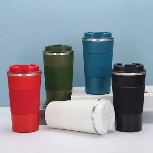 1 Piece Of Lined Steel Vacuum Insulated Coffee Cup Double Walled Car Travel Mug With Leak Proof Lid Reusable Thermal Cup For Hot Cold Tea Drinks -Multicolor