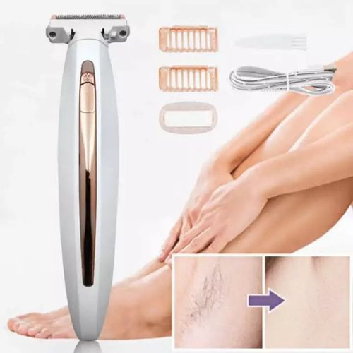 Painless Whole Body Hair Removal Wet And Dry Rechargeable Electric Shaver(White)