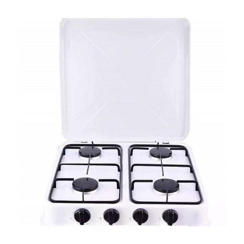 Starlux 4 Burner Gas Stove Cooker Plate With Automatic Ignition - White.