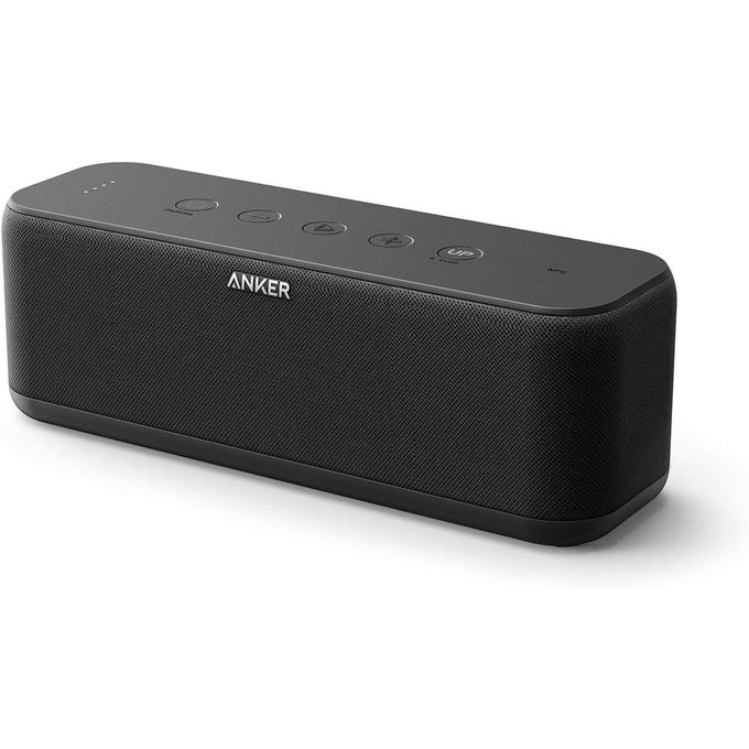 Anker Upgraded Soundcore Boost Bluetooth Speaker with Well-Balanced Sound, BassUp, 12H Playtime, USB-C, IPX7 Waterproof, with Customizable EQ via App, Wireless Stereo Pairing