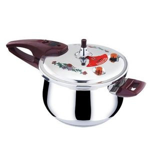 5 Litres Stainless Steel Pressure Cooker With Steamer - Silver