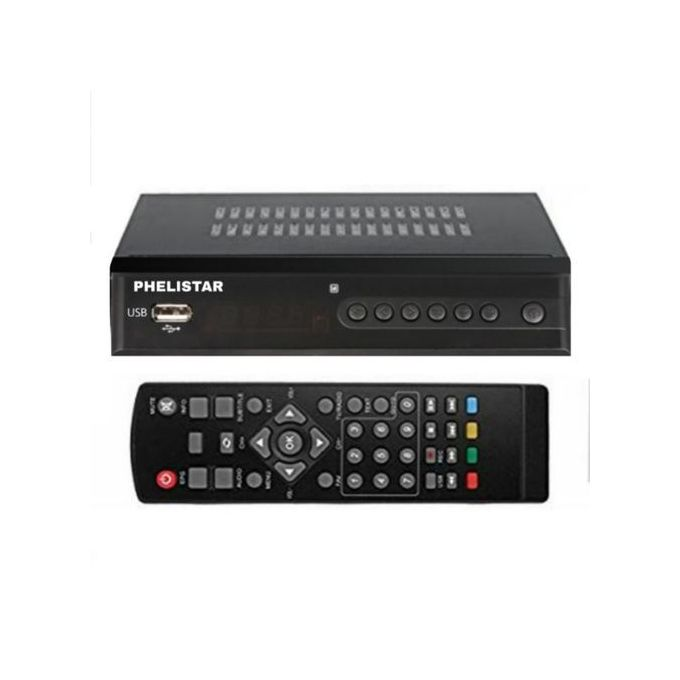 Phelistar 3600 Free To Air Decoder, No Monthly subscription Of Local channels – Black