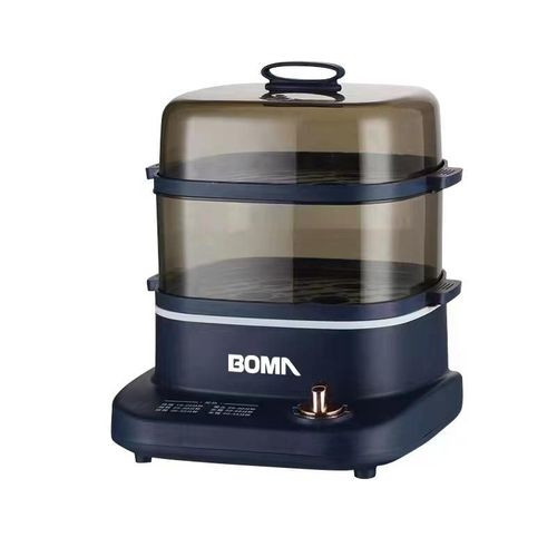 Boma 2 Level Square Electric Food Cooking Steamer Pot With Display, Timer Fuction-Multicolor