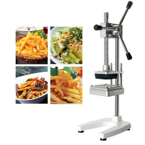 Commercial Manual French Fries Cutter Professional Potato Chipper Chips Vegetables Cuttiing Machine Slicer with 3 Stainless Steel Blades