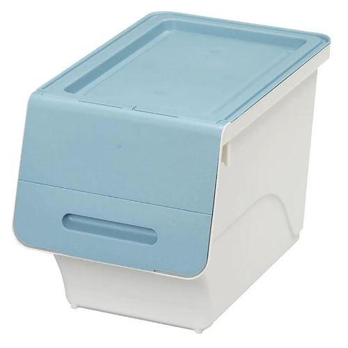 20Kg, Flour,Cereal,Grain, Rice Bucket Storage Box Container Food Bin Organizer - White, Blue