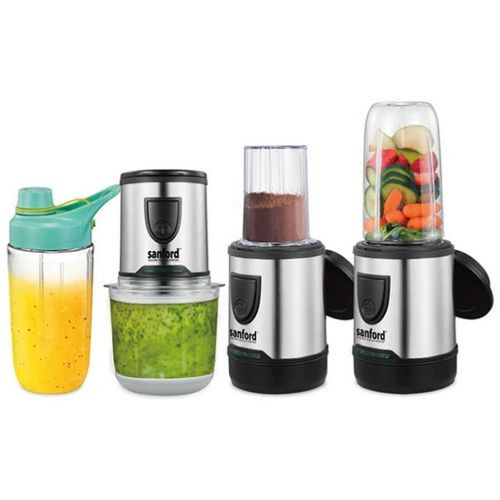 Sanford 5 In1Food Processor Chopper Mixer Coffee Grinder Blender Ice Crusher- Clear.