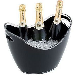 Co-Rect Acrylic 6 Bottle Champagne,Wine Ice Bucket,Black